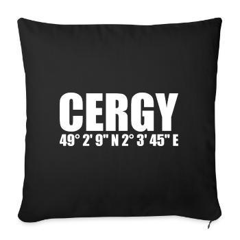 Cergy Koordinaten - Sofakissenbezug 45 x 45 cm - Schwarz - Vorne