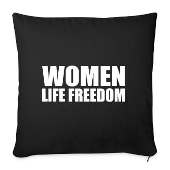 Women life freedom iran - Housse de coussin décorative 45 x 45 cm - noir - Devant