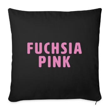 Fuchsia Pink - Sofakissenbezug 45 x 45 cm - Schwarz - Vorne