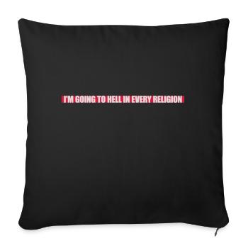 En allant en enfer - Housse de coussin décorative 45 x 45 cm - noir - Devant