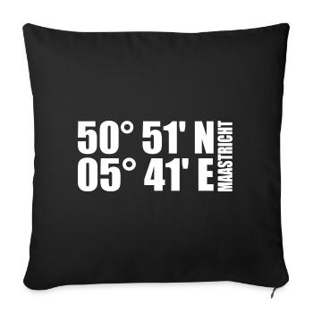 Coordonnées de Maastricht - Housse de coussin décorative 45 x 45 cm - noir - Devant