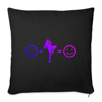 Thai Boxing Thai Boxer Thai Boxing Men Muay Thai - Sofa pillowcase 17,3'' x 17,3'' (45 x 45 cm) - black - Front