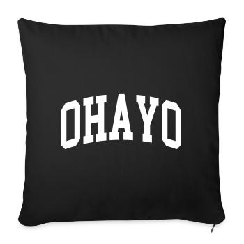 Ohayo - Housse de coussin décorative 45 x 45 cm - noir - Devant