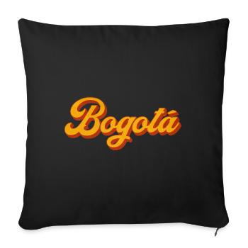Bogotá Script in Warm Orange - Sofakissenbezug 45 x 45 cm - Schwarz - Vorne