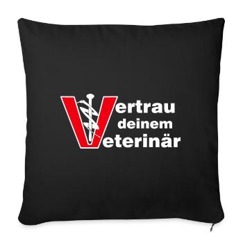 Veterinär Vertrauen Tierarzt Vet - Sofakissenbezug 45 x 45 cm - Schwarz - Vorne