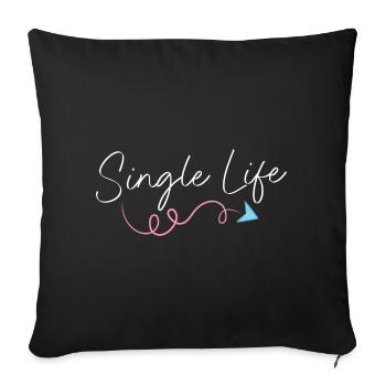 Solo Bachelor - Sofa pillowcase 17,3'' x 17,3'' (45 x 45 cm) - black - Front