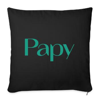 GRANDPA. FATHER's DAY. HAPPY BIRTHDAY GRANDPA. I LOVE YOU. - Sofa pillowcase 17,3'' x 17,3'' (45 x 45 cm) - black - Front