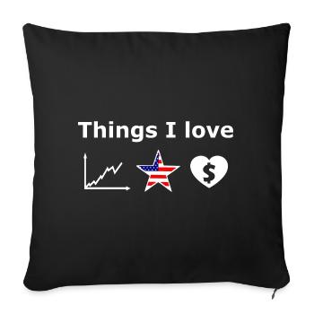 The Stock Market Millionaire - Sofa pillowcase 17,3'' x 17,3'' (45 x 45 cm) - black - Front