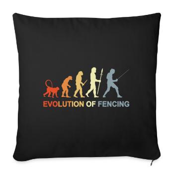 Fechter Evolution - Sofakissenbezug 45 x 45 cm - Schwarz - Vorne