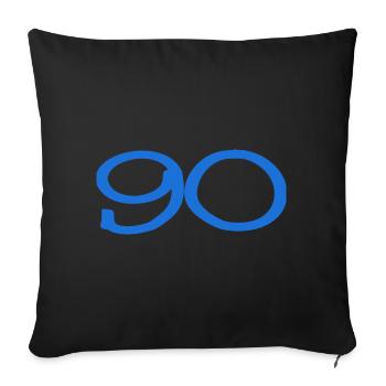 90. 90 YEARS. 90TH ANNIVERSARY. 90TH ANNIVERSARY. - Sofa pillowcase 17,3'' x 17,3'' (45 x 45 cm) - black - Front