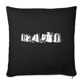 Antique History Stonehenge Stone Age - Sofa pillowcase 17,3'' x 17,3'' (45 x 45 cm) - black - Front