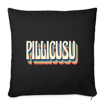 T-shirt Sicilia pillicusu t-shirt gift idea - Sofa pillowcase 17,3'' x 17,3'' (45 x 45 cm) - black - Front