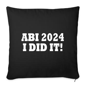 Abi 2024 - Sofakissenbezug 45 x 45 cm - Schwarz - Vorne