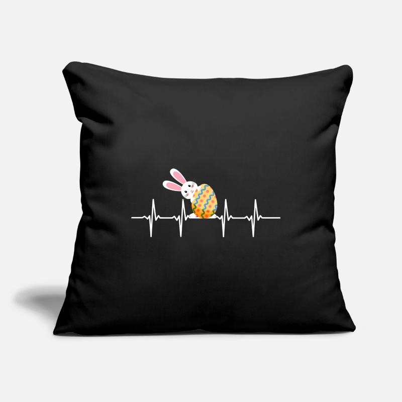 Easter Bunny Heartbeat Easter Egg Easter Easter Easter Sofa pillowcase 17,3'' x 17,3'' (45 x 45 cm)
