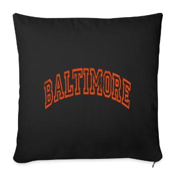 Baltimore - Housse de coussin décorative 45 x 45 cm - noir - Devant
