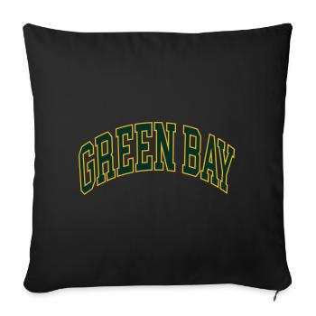 Green Bay - Sofa pillowcase 17,3'' x 17,3'' (45 x 45 cm) - black - Front