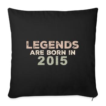 Legends 2015 Vintage Retro Birthday Original - Sofa pillowcase 17,3'' x 17,3'' (45 x 45 cm) - black - Front