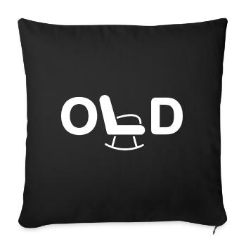 Old - Sofakissenbezug 45 x 45 cm - Schwarz - Vorne