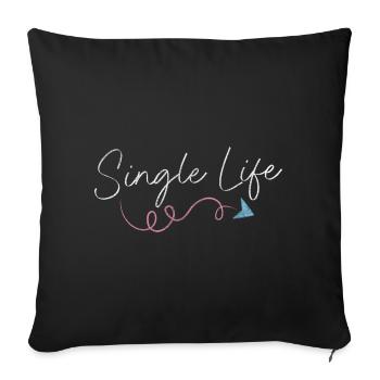 Relation partenaire Date Solo - Housse de coussin décorative 45 x 45 cm - noir - Devant