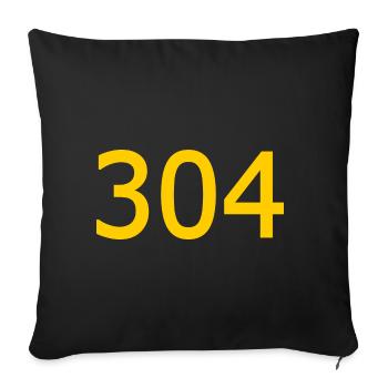 304 - Housse de coussin décorative 45 x 45 cm - noir - Devant
