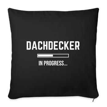 Roofers In Progress - Sofa pillowcase 17,3'' x 17,3'' (45 x 45 cm) - black - Front