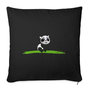 PANDA Baer - Sofa pillowcase 17,3'' x 17,3'' (45 x 45 cm) - black - Front