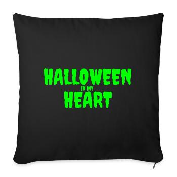Halloween in My Heart Typography Design - Sofa pillowcase 17,3'' x 17,3'' (45 x 45 cm) - black - Front