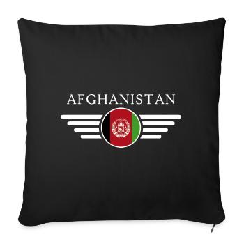 I Love Afghanistan, Elegance Style Design T-Shirt - Sofa pillowcase 17,3'' x 17,3'' (45 x 45 cm) - black - Front