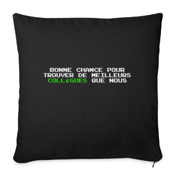 Man Humor Co-worker Departure Gift - Sofa pillowcase 17,3'' x 17,3'' (45 x 45 cm) - black - Front