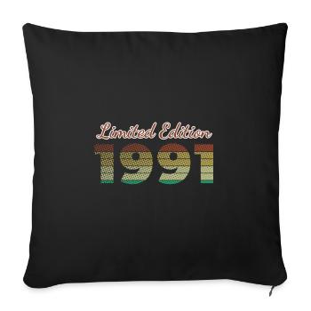 33e anniversaire Édition limitée SCR 1991 - Housse de coussin décorative 45 x 45 cm - noir - Devant