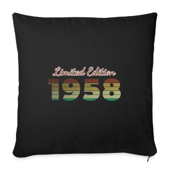 66e anniversaire Édition limitée SCR 1958 - Housse de coussin décorative 45 x 45 cm - noir - Devant