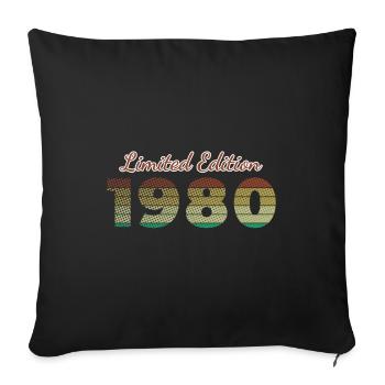 44e anniversaire Édition limitée SCR 1980 - Housse de coussin décorative 45 x 45 cm - noir - Devant