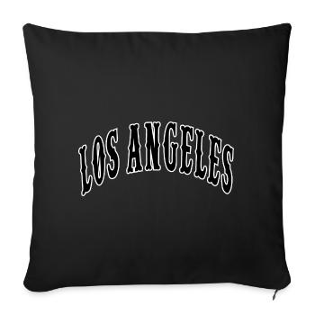 Los Angeles - Sofa pillowcase 17,3'' x 17,3'' (45 x 45 cm) - black - Front