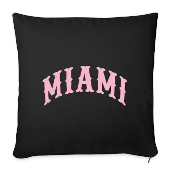 Miami - Sofakissenbezug 45 x 45 cm - Schwarz - Vorne