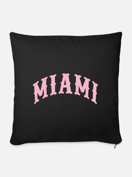 Miami - Sofakissenbezug 45 x 45 cm - Schwarz
