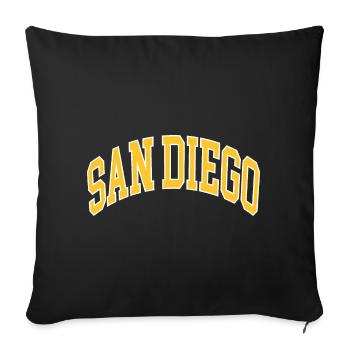 San Diego - Sofa pillowcase 17,3'' x 17,3'' (45 x 45 cm) - black - Front