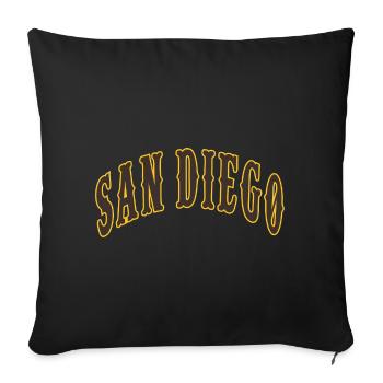 San Diego - Sofa pillowcase 17,3'' x 17,3'' (45 x 45 cm) - black - Front