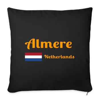 Almere Netherlands- Stylish prints - Sofa pillowcase 17,3'' x 17,3'' (45 x 45 cm) - black - Front
