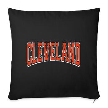 Cleveland - Sofa pillowcase 17,3'' x 17,3'' (45 x 45 cm) - black - Front