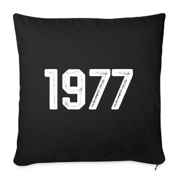 1977 Vintage Born Vintage 1977 Birthday 1977 - Sofa pillowcase 17,3'' x 17,3'' (45 x 45 cm) - black - Front