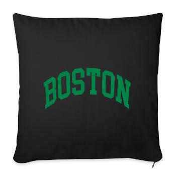 Boston - Sofa pillowcase 17,3'' x 17,3'' (45 x 45 cm) - black - Front