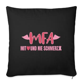 MFA with Heart Medical Assistant - Sofa pillowcase 17,3'' x 17,3'' (45 x 45 cm) - black - Front