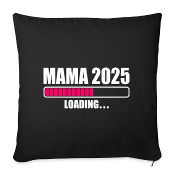 Mama 2025 - Housse de coussin décorative 45 x 45 cm - noir - Devant