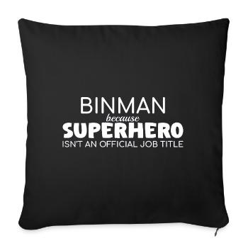 Binman Super-héros - Housse de coussin décorative 45 x 45 cm - noir - Devant