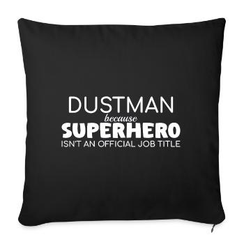 Super-héros éboueur - Housse de coussin décorative 45 x 45 cm - noir - Devant