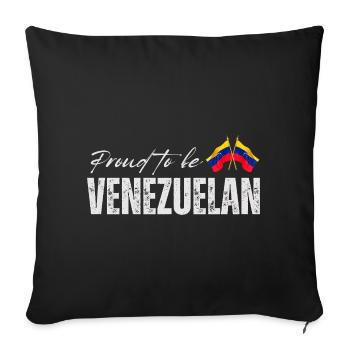 Fier vénézuélien, j’adore le Venezuela - Housse de coussin décorative 45 x 45 cm - noir - Devant
