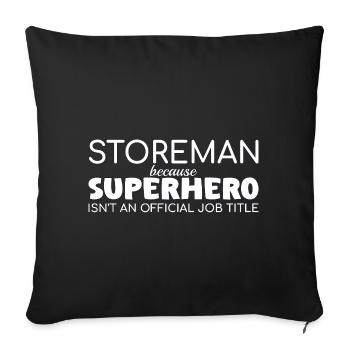 Storeman Superhero - Sofa pillowcase 17,3'' x 17,3'' (45 x 45 cm) - black - Front