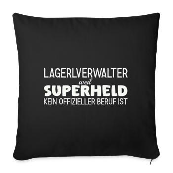 Warehouse Manager Superhero - Sofa pillowcase 17,3'' x 17,3'' (45 x 45 cm) - black - Front