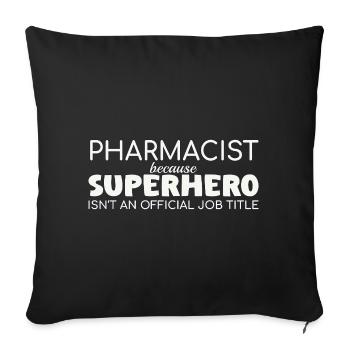 Pharmacist Superhero Pharmacy - Sofa pillowcase 17,3'' x 17,3'' (45 x 45 cm) - black - Front