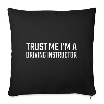 Instructeur de conduite Trust me Drive Tutor - Housse de coussin décorative 45 x 45 cm - noir - Devant